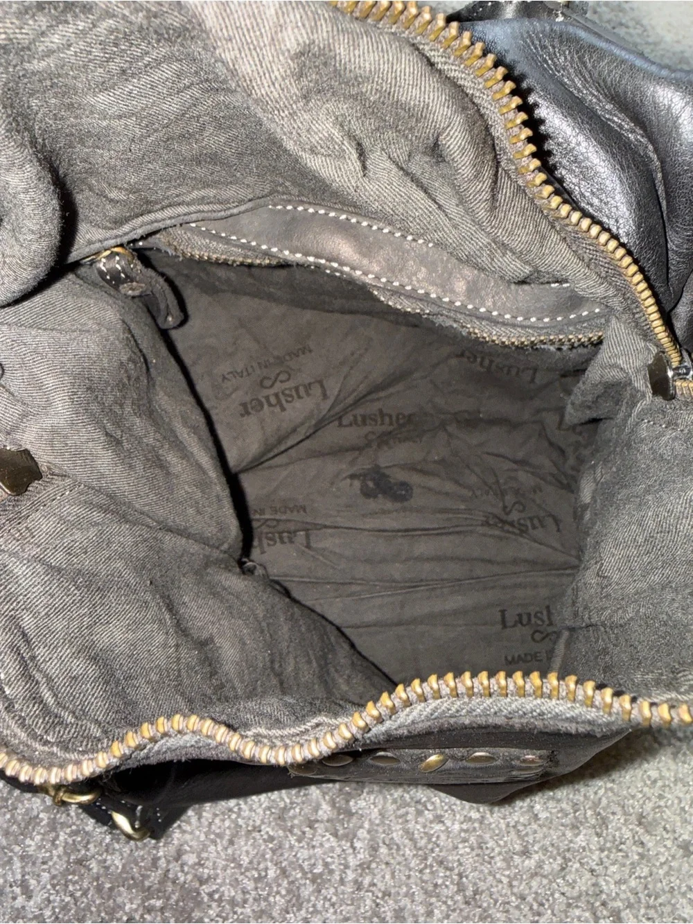 Lusher Black Italian Soft Leather Quest Backpack